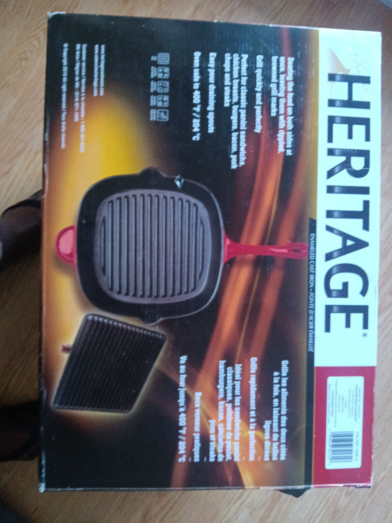 Heritage Enameled Cast Iron Grill Pan