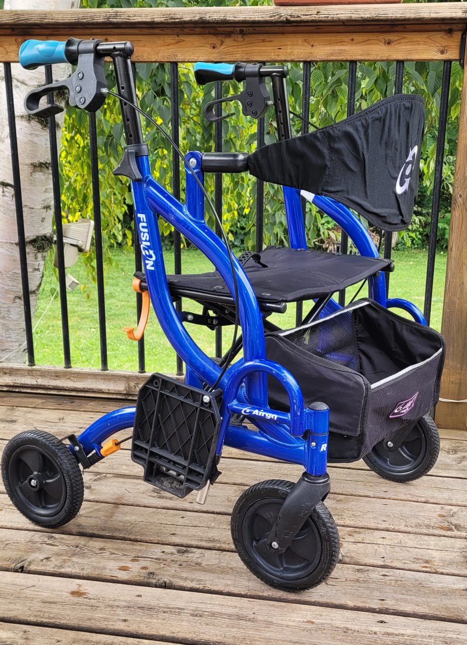 Airgo Fusion 2-in-1 Transport Chair Walker - Blue