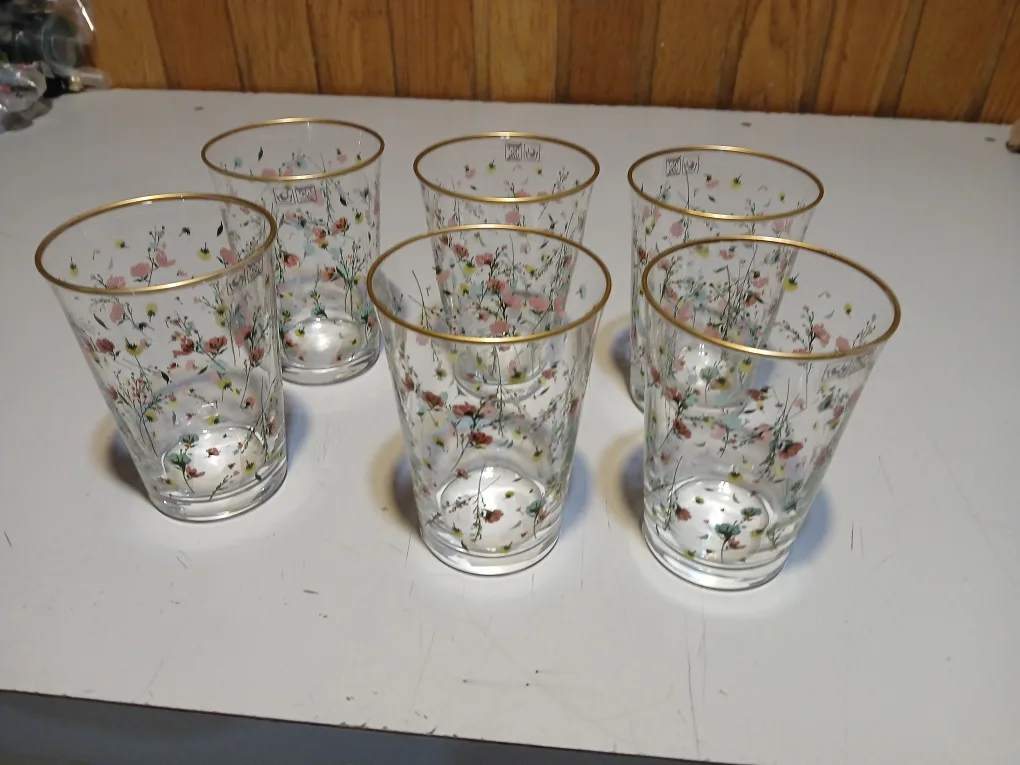 Floral Tumbler Glasses (Set of 6) image indicator(7)