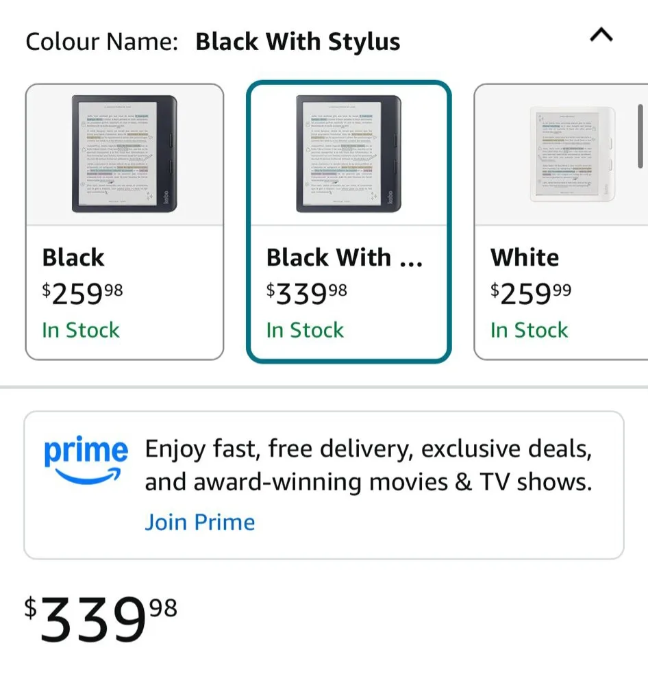 Kobo Libra Colour eReader with Stylus - Black image indicator(3)