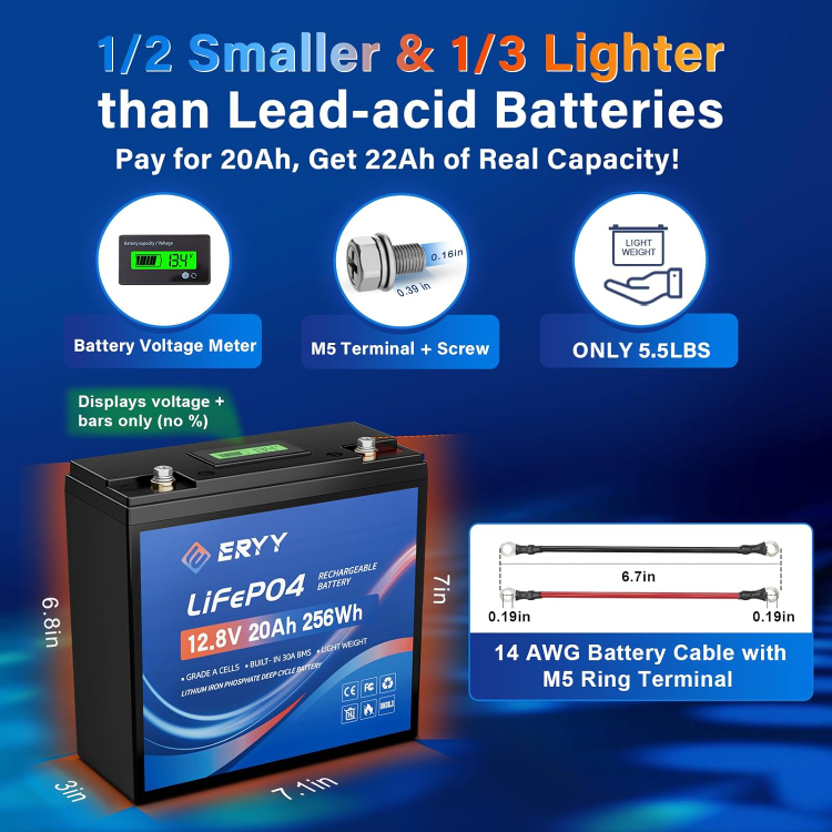 12V LiFePO4 Lithium Battery BNIB - photo 5