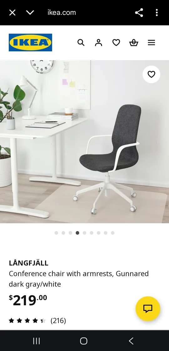 IKEA LÅNGFJÄLL Office Chair - Great Condition! image indicator(8)