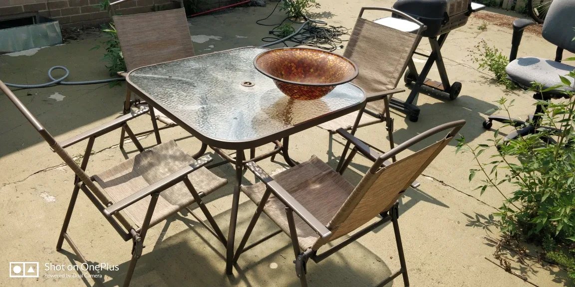 Patio Table & 4 Chairs - Outdoor Set 🧡 image indicator(2)