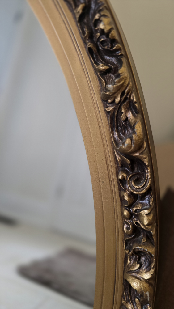 Gold Ornate Oval Mirror - photo 3