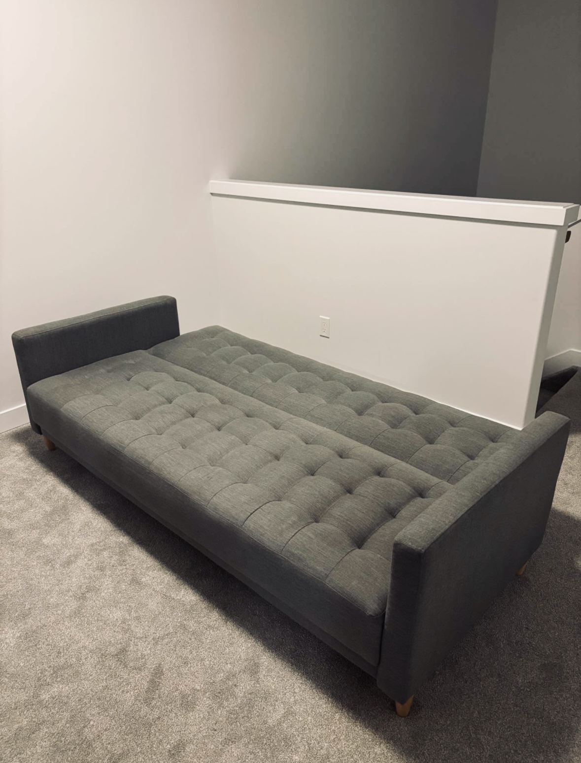 Grey Futon Sofa Bed - photo 5