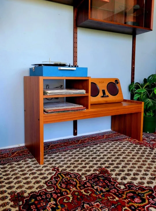 MCM Teak Multi-Tiered Record Cabinet (Delivery Available) thumbnail