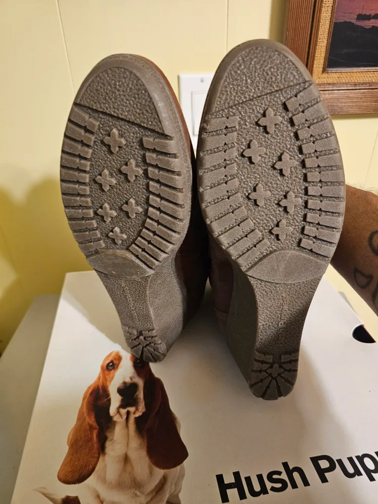 Hush Puppies Nora Kersal Brown Suede Booties - Size 9 image indicator(5)