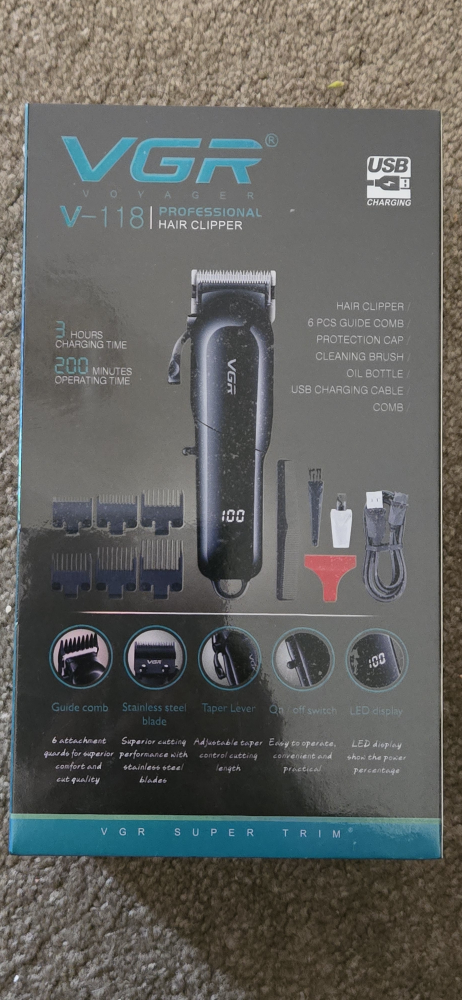 VGR V-118 Professional Hair Clipper - New in Box! - photo 3