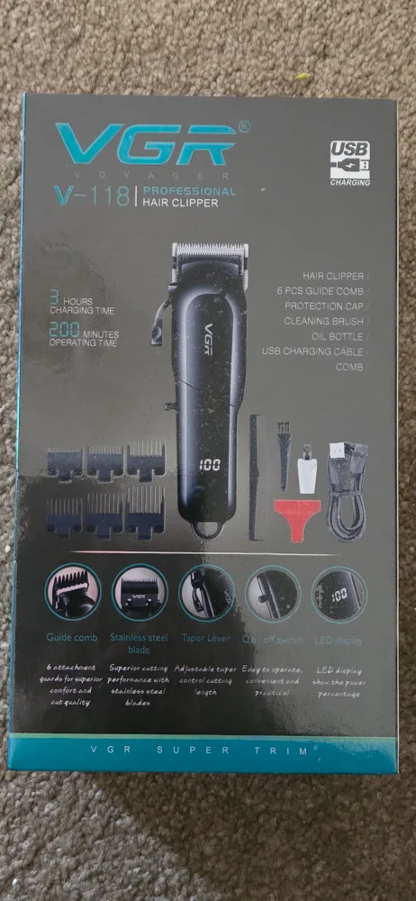 VGR V-118 Professional Hair Clipper - New in Box! image indicator(3)