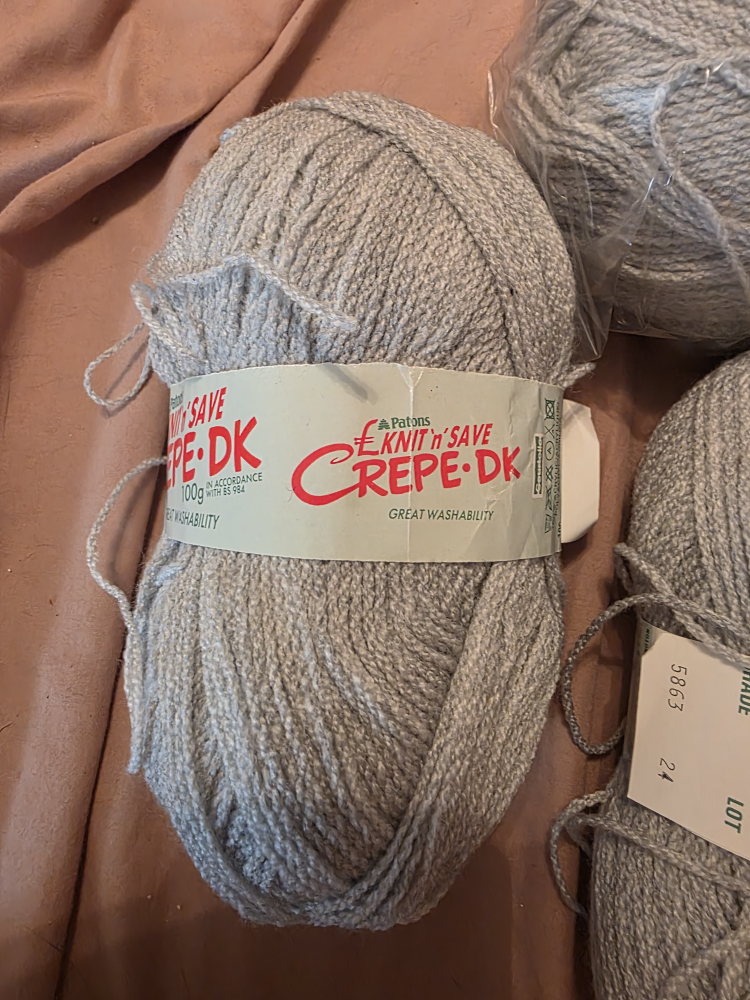 Patons Knit n' Save Crepe DK Yarn - Grey - photo 2
