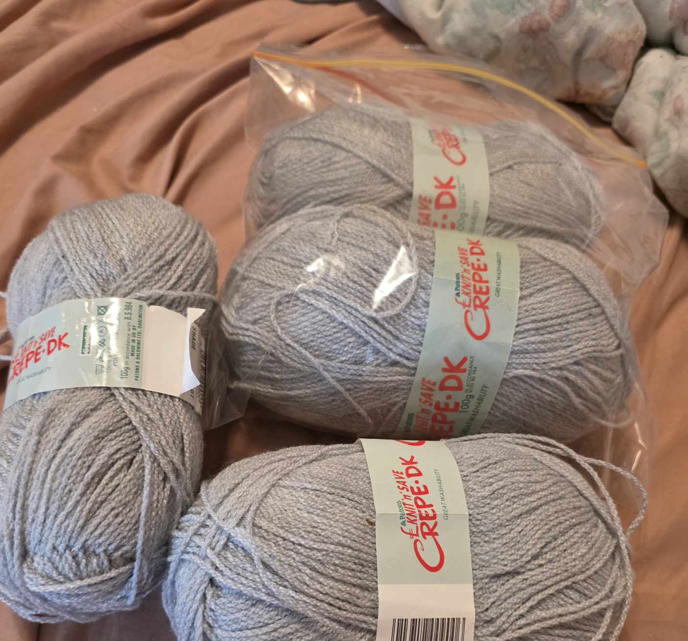 Patons Knit n' Save Crepe DK Yarn - Grey - photo 3