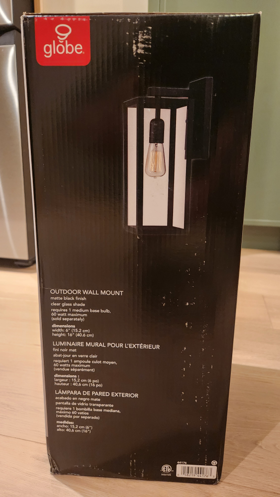 Outdoor Wall Light - Black - photo 4