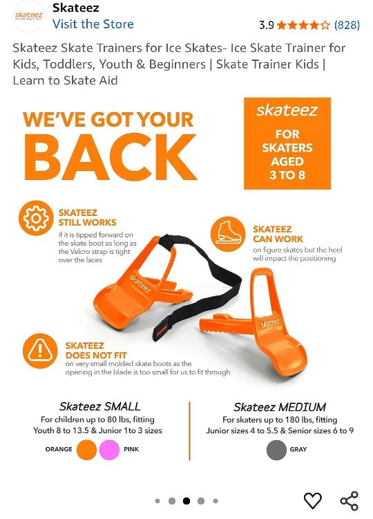 Skateez Ice Skate Trainers - like new! image indicator(4)