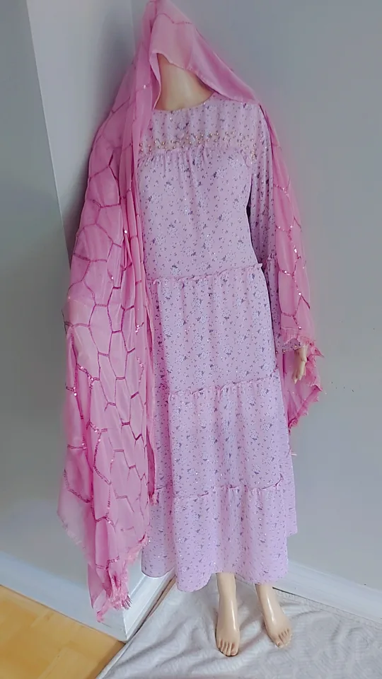 Pink Floral Maxi Dress