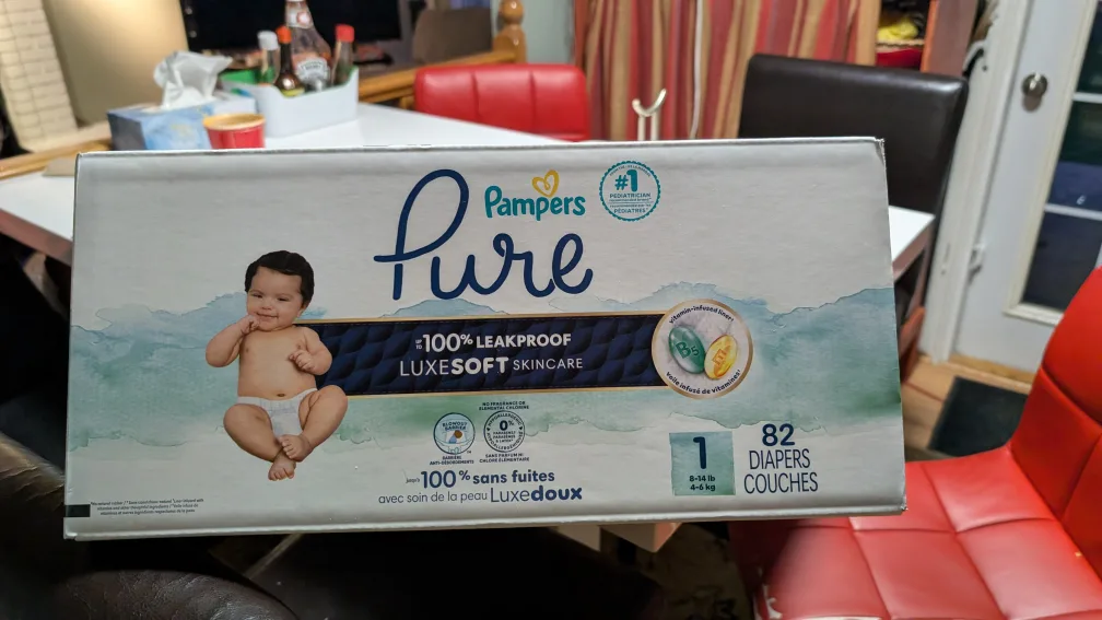 🥕👀-Pampers Pure Diapers Size 1 (82 count) FCFS image indicator(5)
