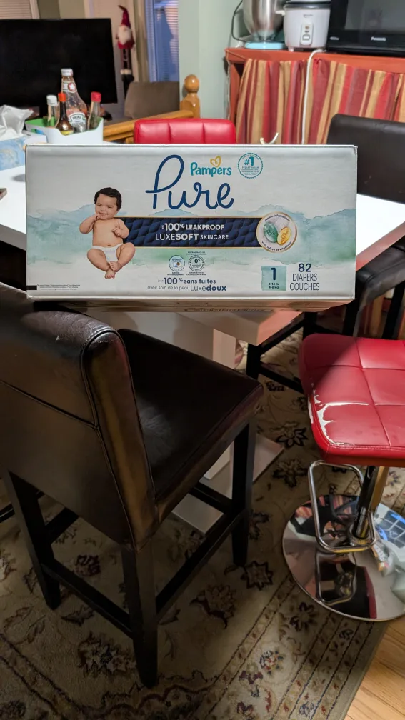 🥕👀-Pampers Pure Diapers Size 1 (82 count) FCFS image indicator(6)