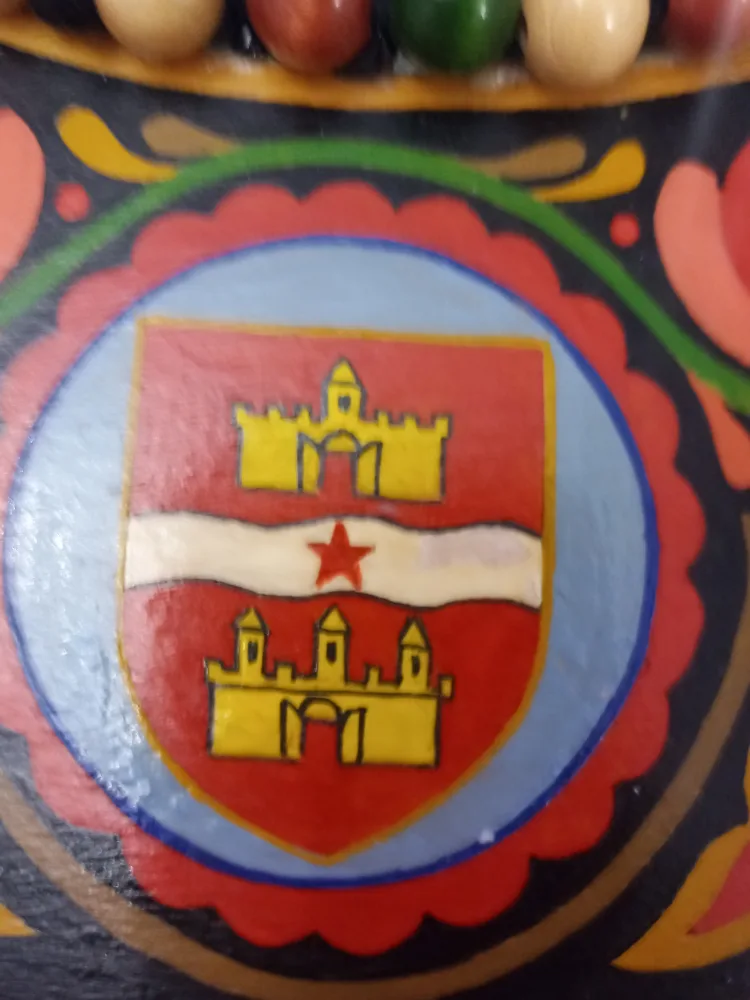 Vintage Hungarian 1978 Hand Painted Mirror image indicator(6)