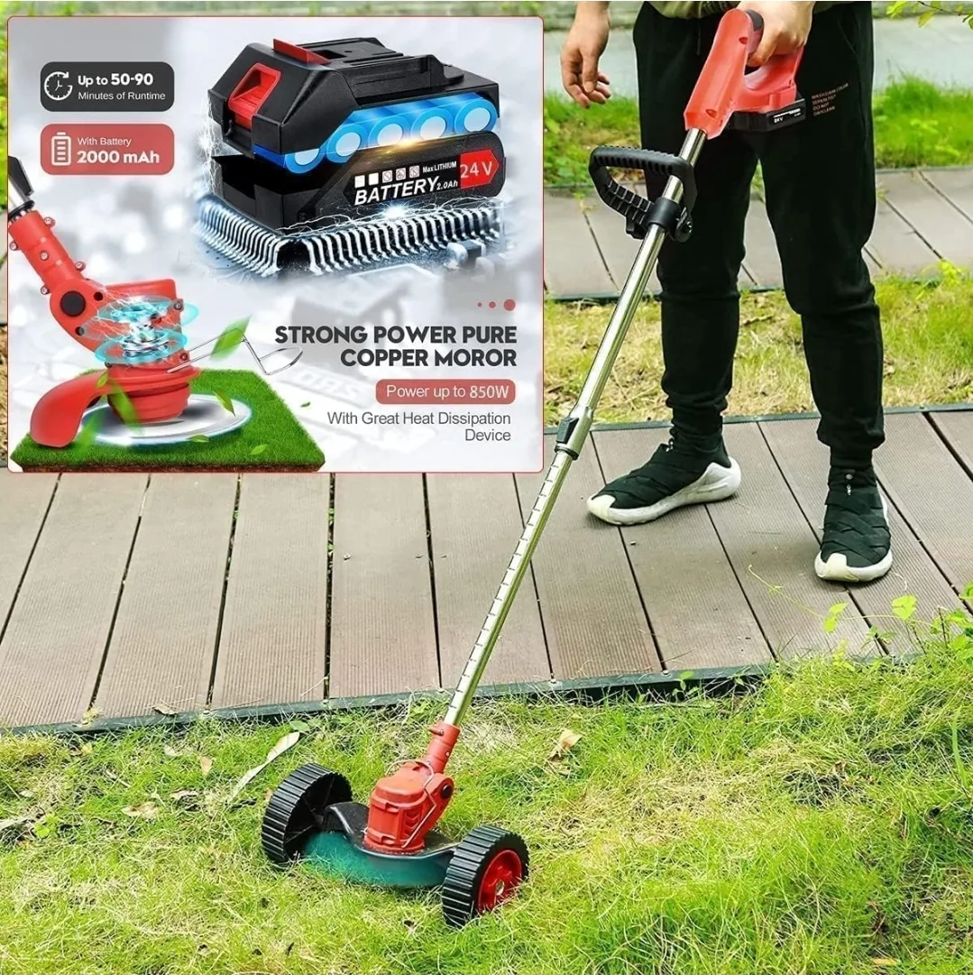 Cordless Electric Weed Eater 24V | 3-in-1 Grass Trimmer & Edger image indicator(10)