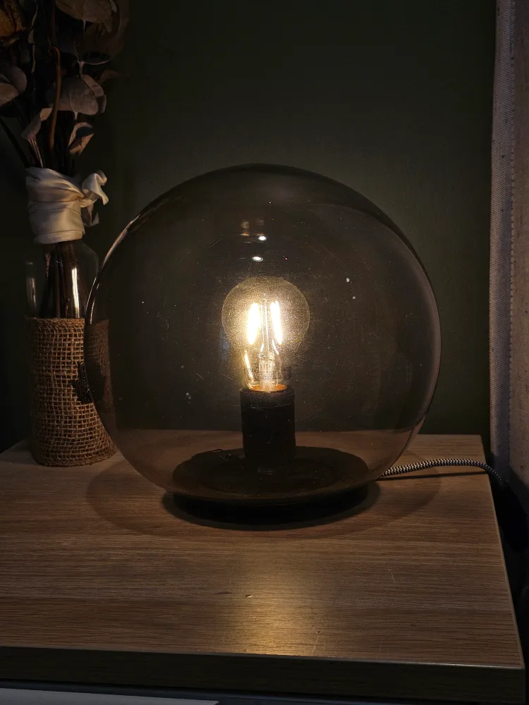 2x Smoked Glass Globe Lamp image indicator(2)