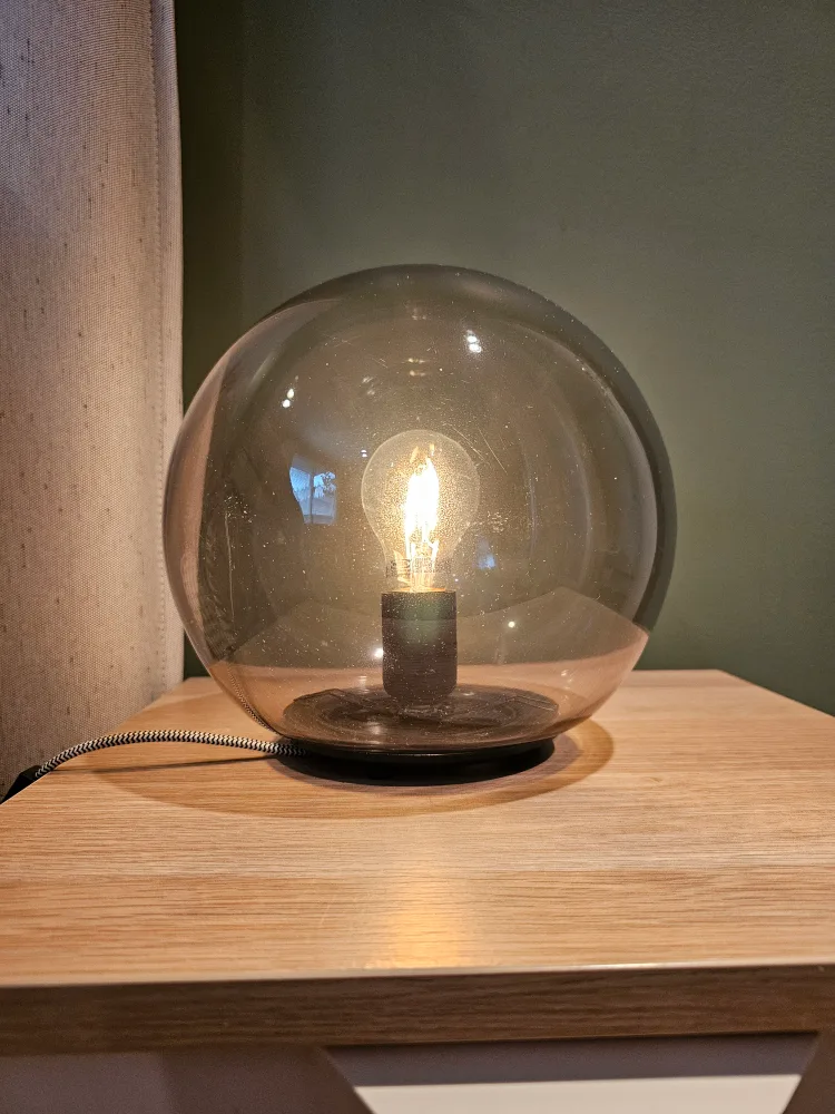 2x Smoked Glass Globe Lamp image indicator(4)