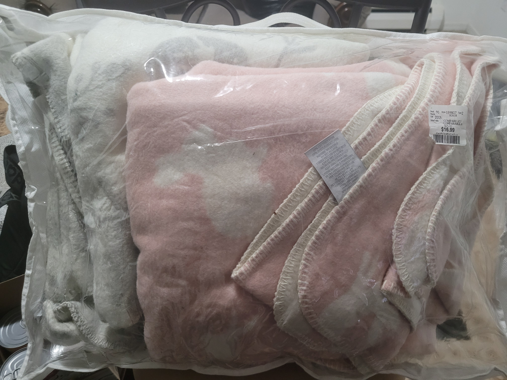 New Pink & White Cloud Blanket