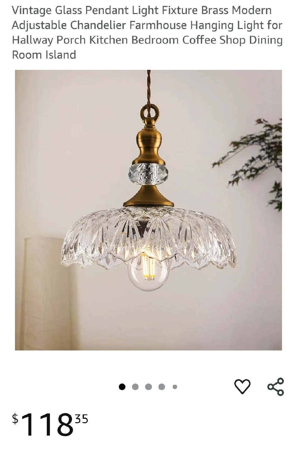 2 Elegant Crystal Pendant Ceiling Lights 💡 *BNIB - photo 2