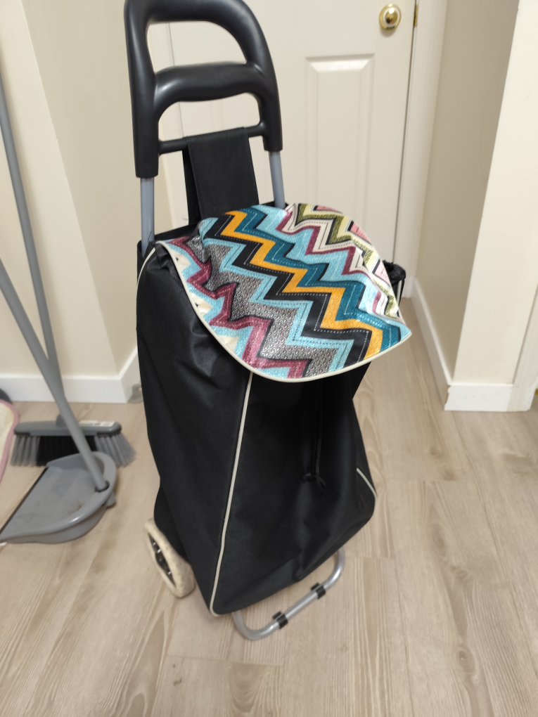 Shopping Cart on Wheels - Black