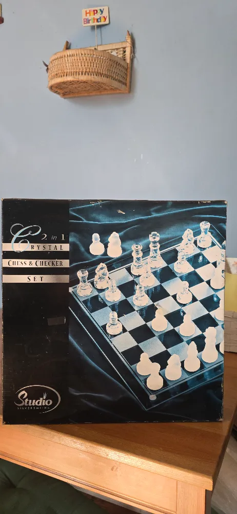 Studio Silversmiths Crystal Chess & Checker Set thumbnail