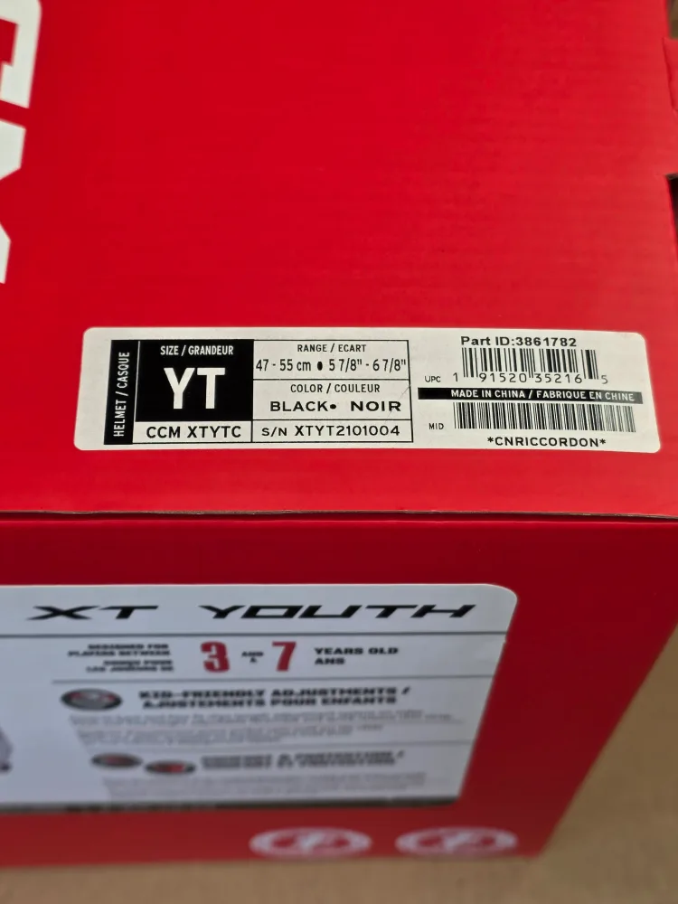 New CCM XT Youth Hockey Helmet (3-7 yrs) image indicator(5)
