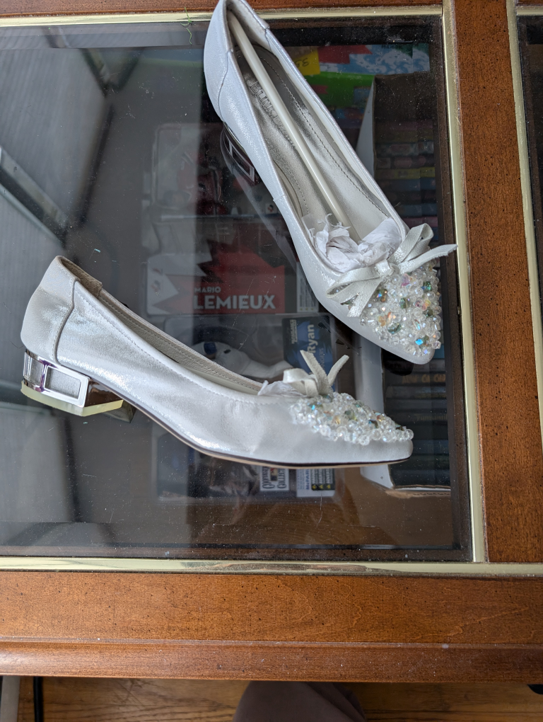 Silver Embellished Heels