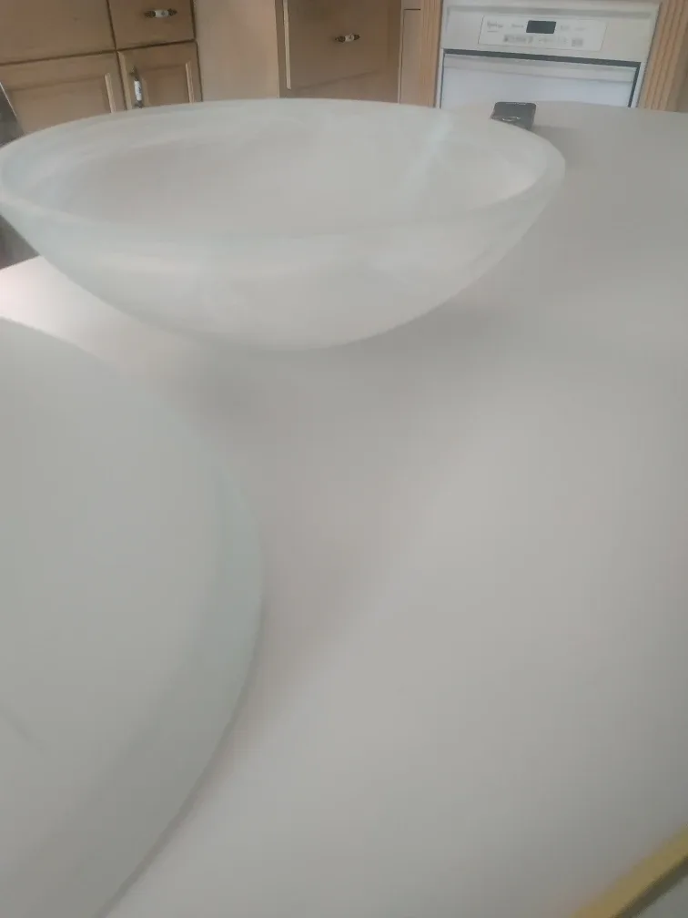 🧡 2 Glass light bowls - 10 inches thumbnail