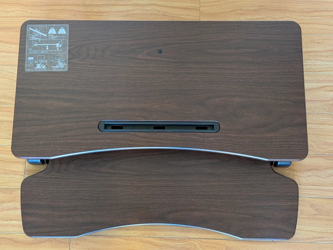 Standing desk converter - Wood finish image indicator(2)