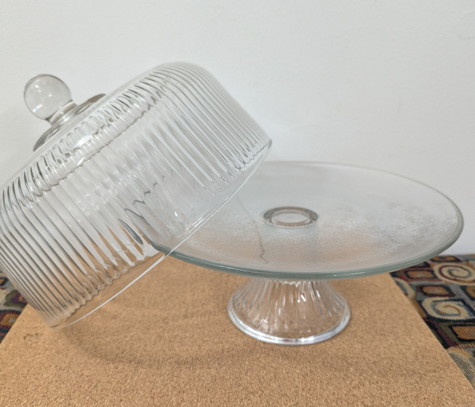 Cake stand with domed lid - photo 2