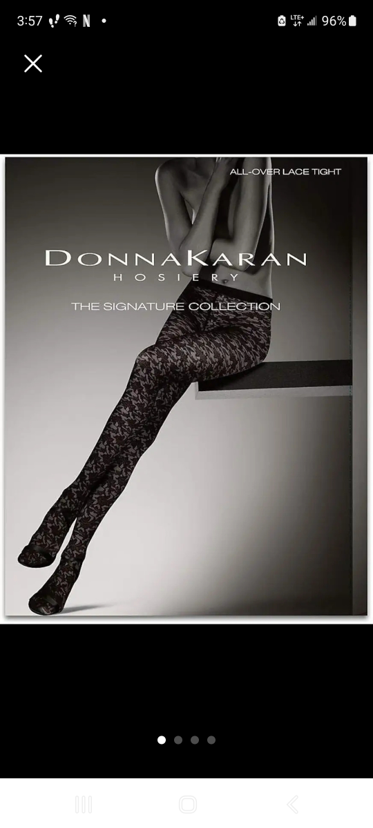 Donna Karan All-Over Lace Tights - Medium