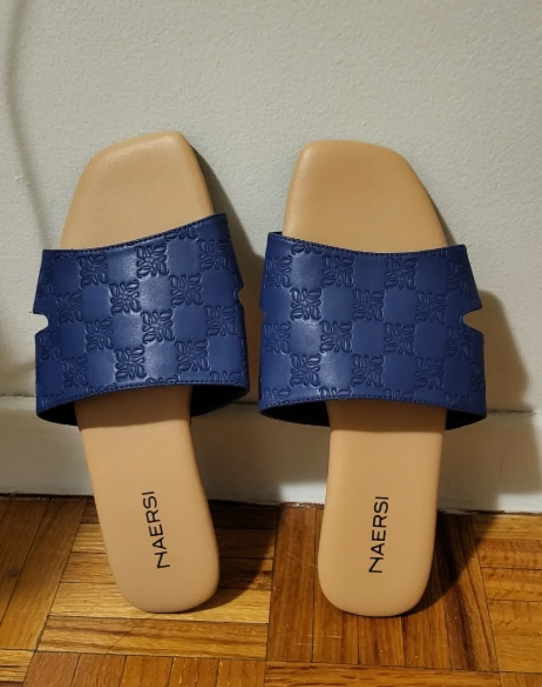 Brand New Blue Patterned Slides thumbnail