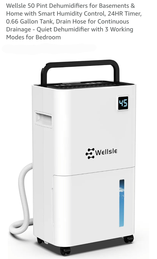 Wellsle 50 Pint Dehumidifier
