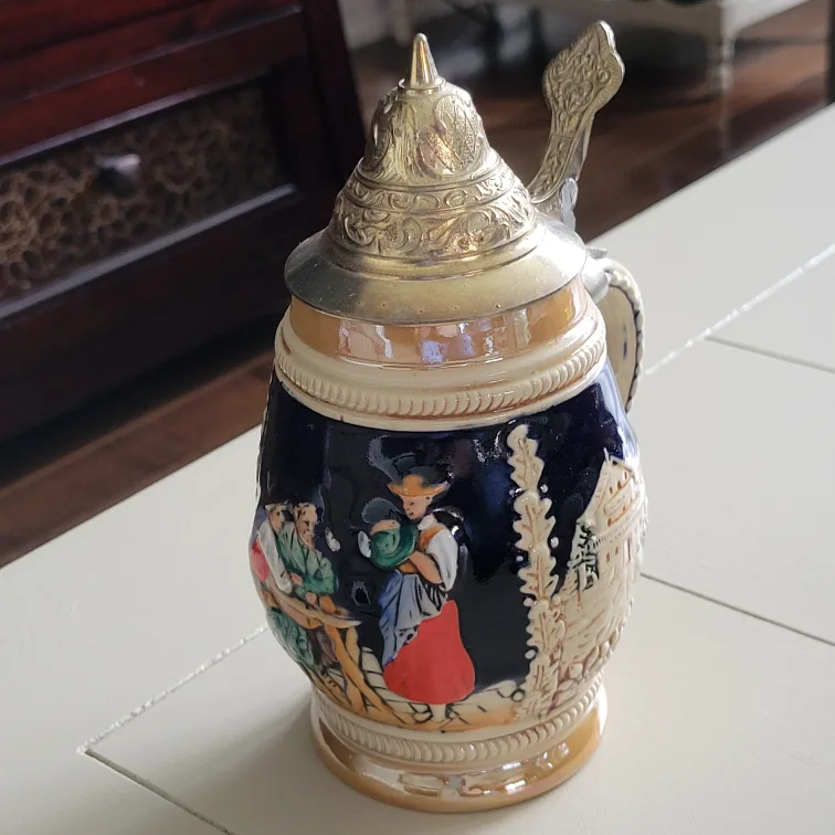 Vintage German Beer Stein & Shot Glass thumbnail