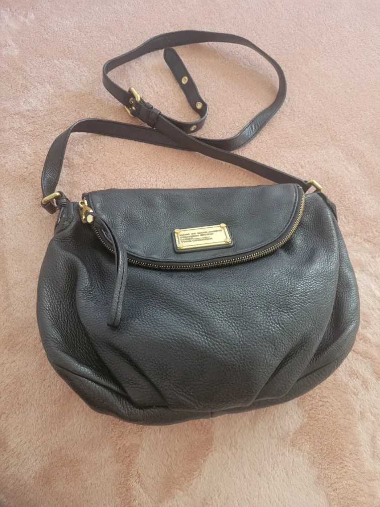 Marc Jacobs Black Leather Crossbody Bag thumbnail