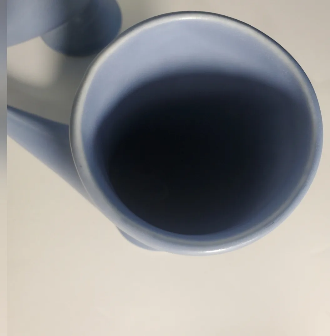 2 Vintage Tuborg Danish Mug Blue Beer Ceramic Drinking Horn image indicator(7)