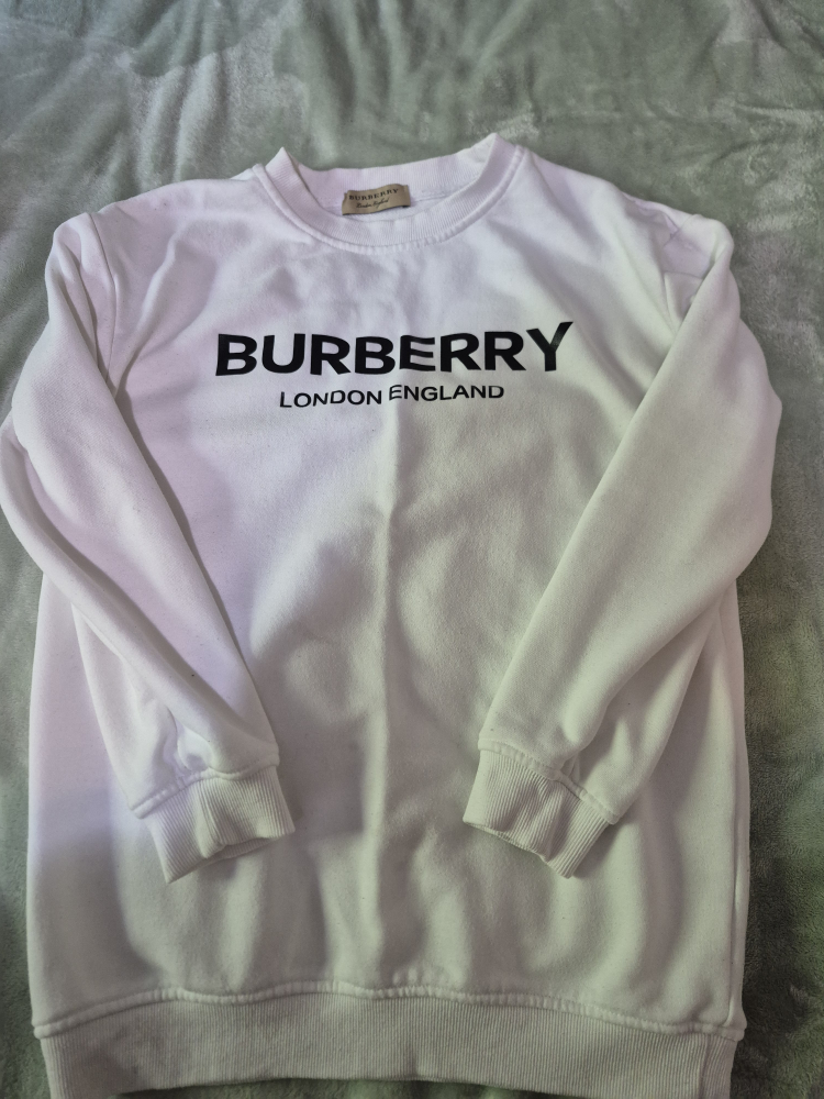 Burberry London England White Sweatshirt