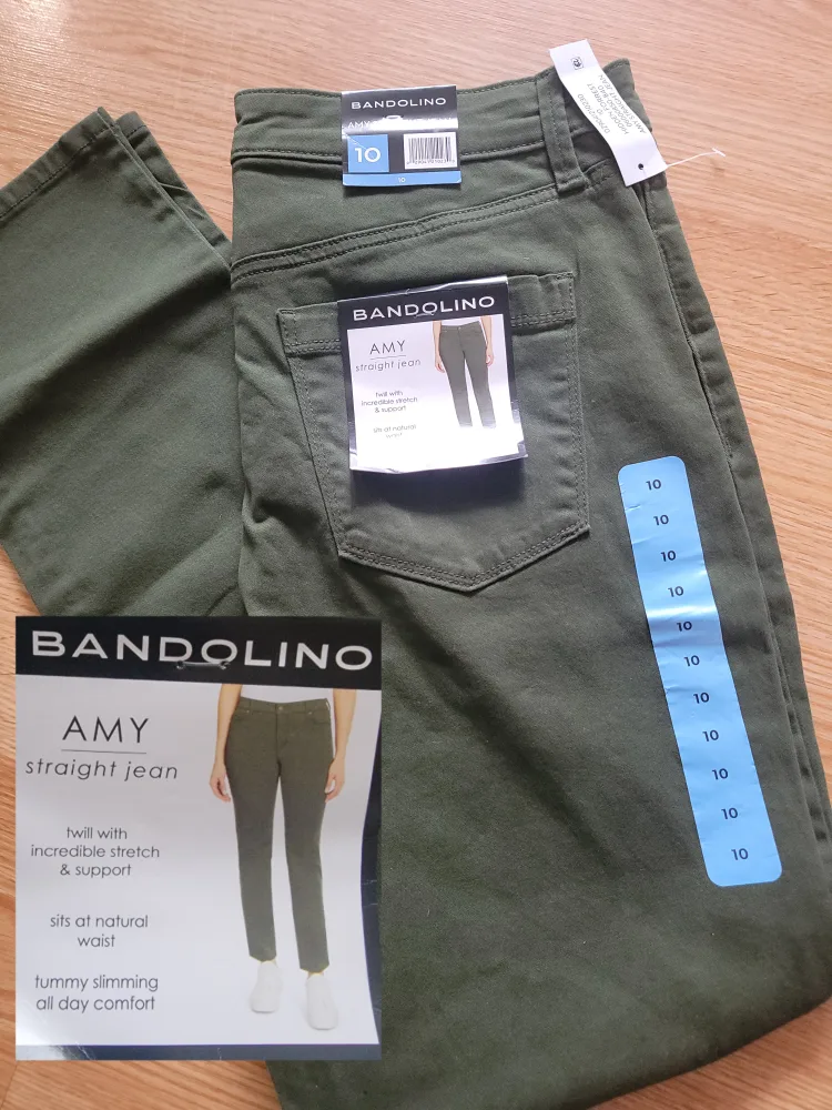 New Bandolino Amy Straight Jeans - Size 10 thumbnail