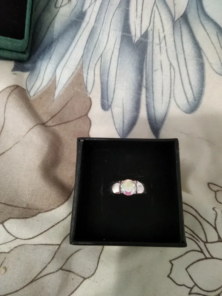 Simulated Diamond and Sterling Silver Sizable Ring thumbnail