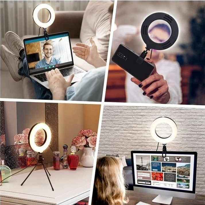 Selfie Ring Light 6.3" with Tripod - photo 5