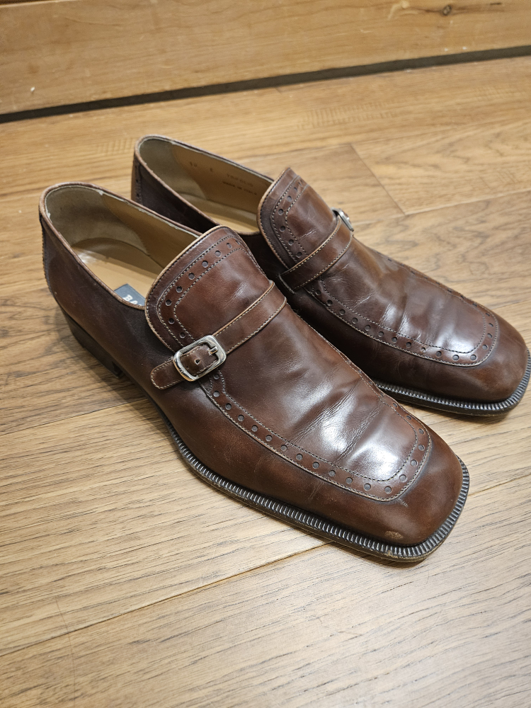 Bally Brown Leather Monk Strap Loafers - Size 10 - photo 2