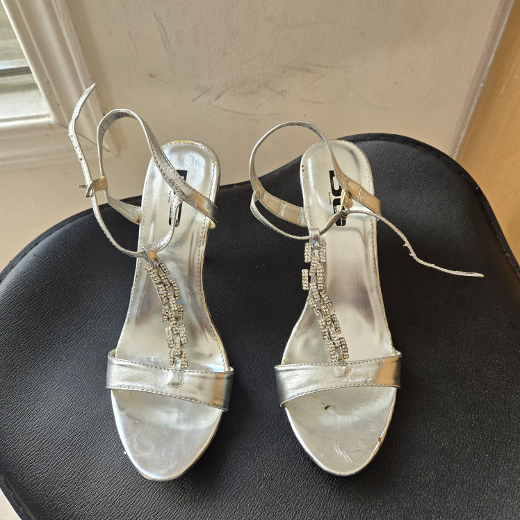 D&G Silver Rhinestone heels