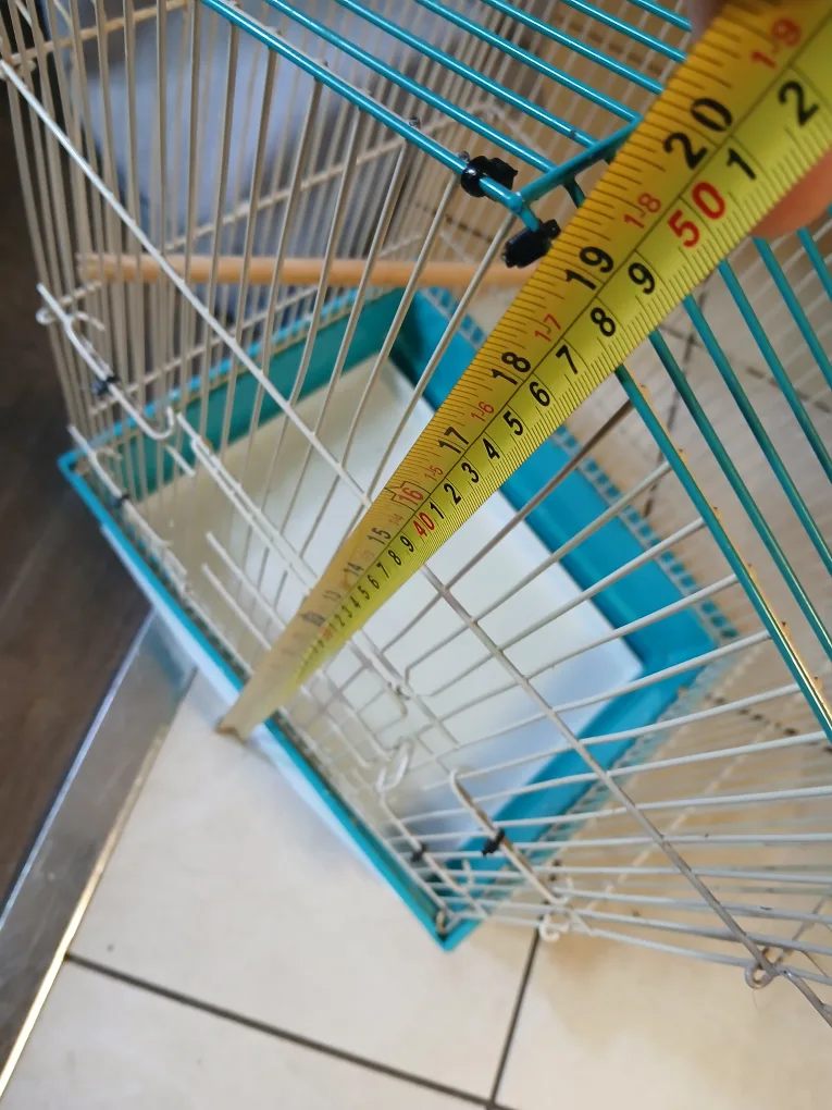 Bird Travel Cage - Teal & White 🧡 thumbnail