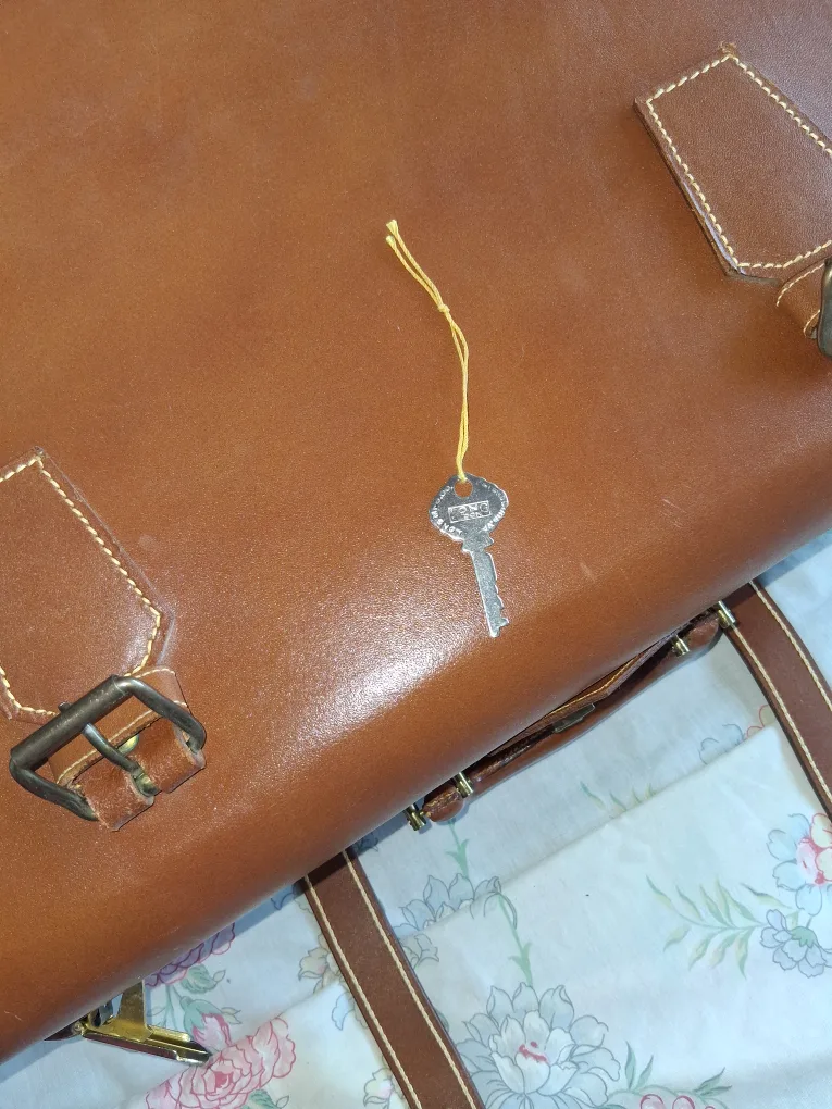 Vintage Leather Suitcase - Genuine Cowhide image indicator(9)