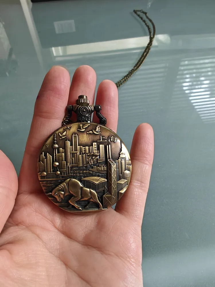 Vintage Style Pocket Watch Necklace 💖🧡 image indicator(6)