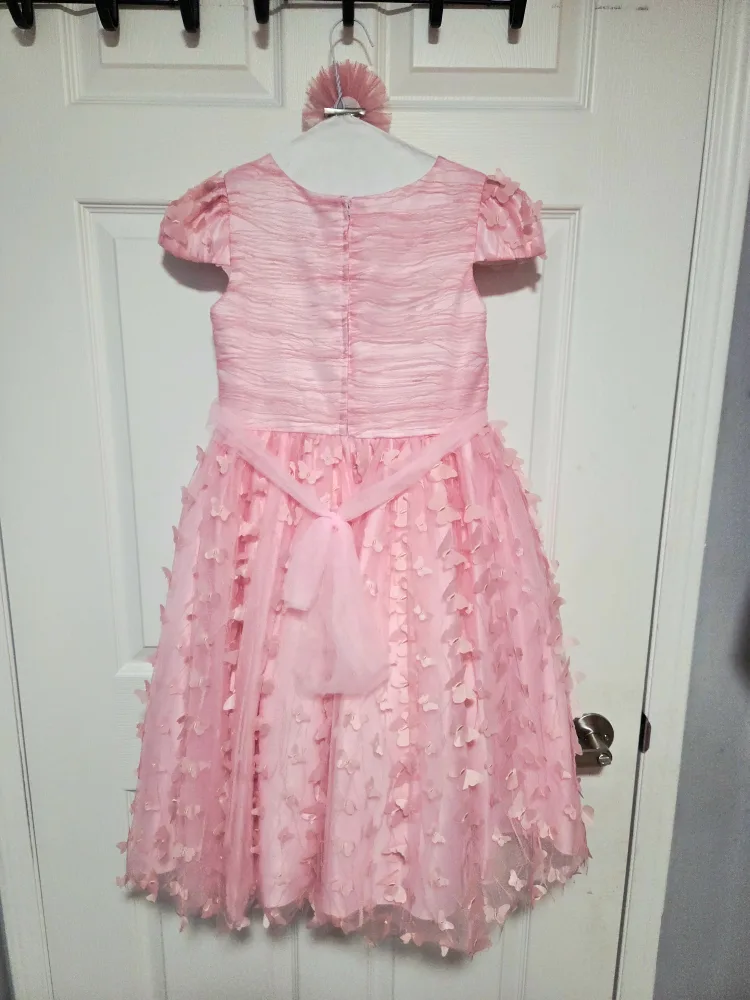 Like New Girls Helen Butterfly Dress - Pink size 8 image indicator(4)