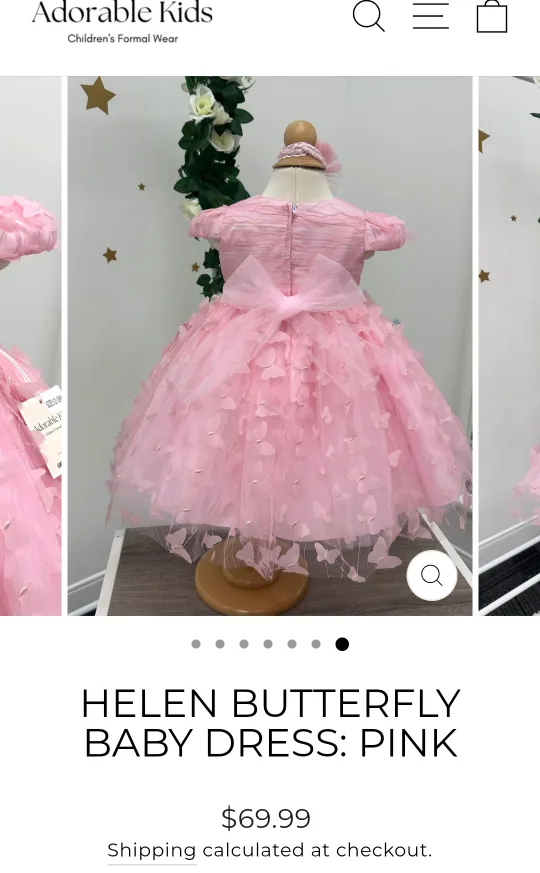 Like New Girls Helen Butterfly Dress - Pink size 8 image indicator(5)
